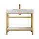 Option Brushed Gold / White