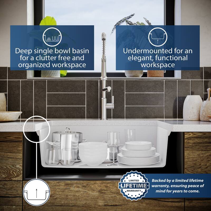 Karran Undermount Quartz Double Bowl Kitchen Sink