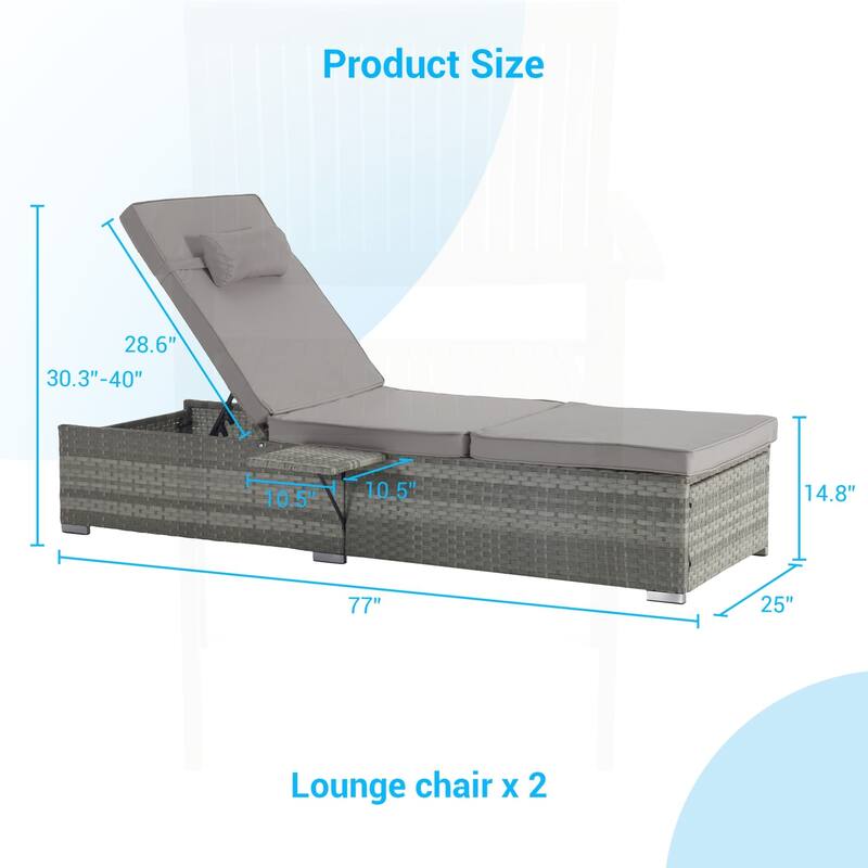 Outdoor Reclining Chair Set for Relaxation and Leisure