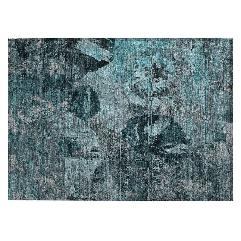 Alnave Artistic Abstract Weather Resistant Blended Style Runner Outdoor Rug