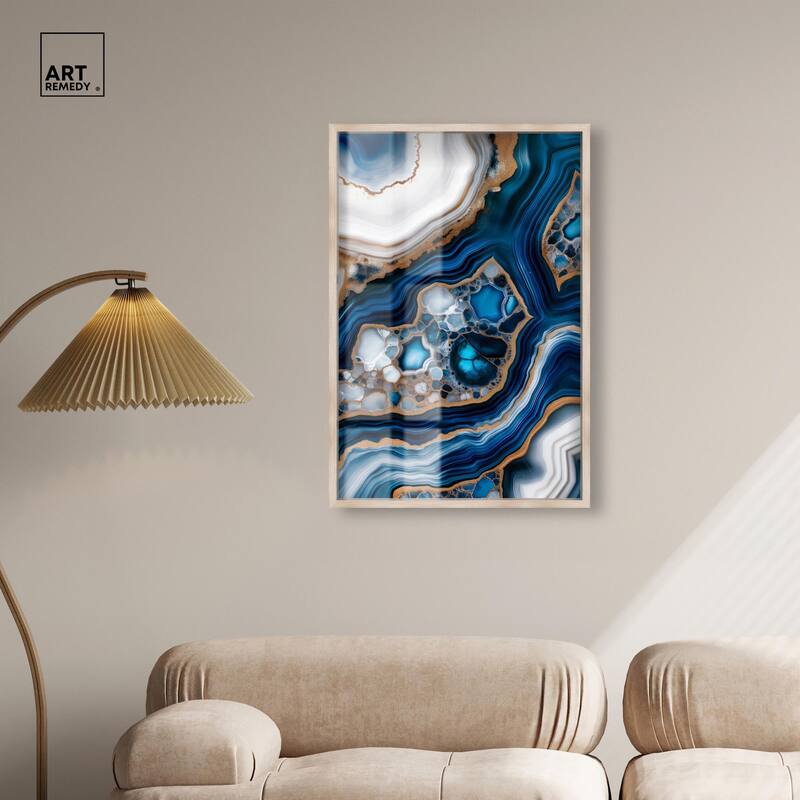 Azure Alveoli I Shadowbox by Art Remedy