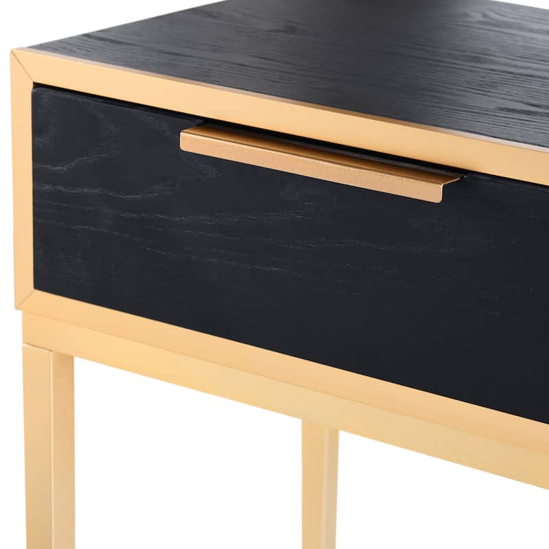 StyleCraft Aurelia 3-Drawer Console - Ebony & Gold