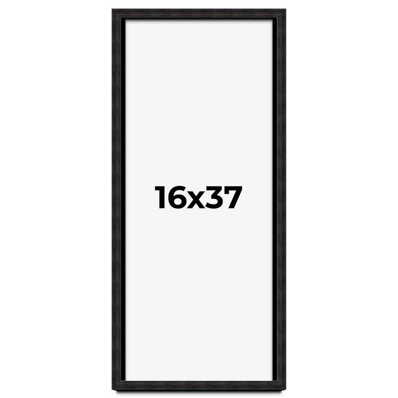 16x37 Shadow Box Black Rustic Barnwood Display Frame | 1.125 Inch