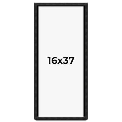 16x37 Shadow Box Black Rustic Barnwood Display Frame | 1.125 Inch