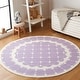preview thumbnail 22 of 22, SAFAVIEH Handmade Kids Kayley Geometric Wool Rug 5' Round - Purple/Ivory