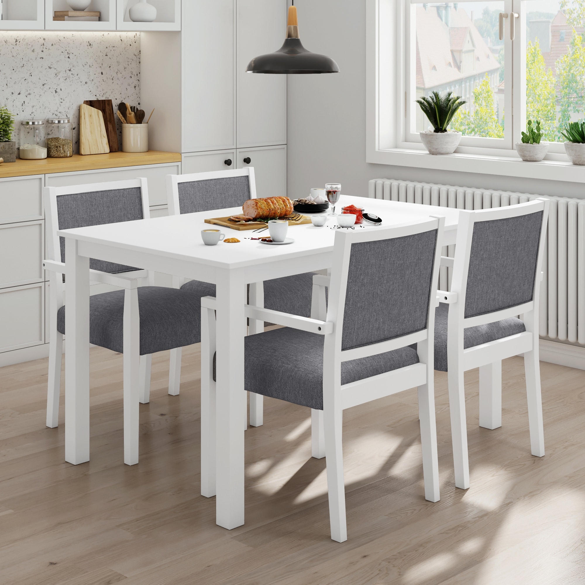 120cm dining table with 4 chairs discount