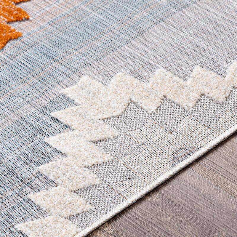 Gerta Indoor/ Outdoor Southwestern Diamond Area Rug