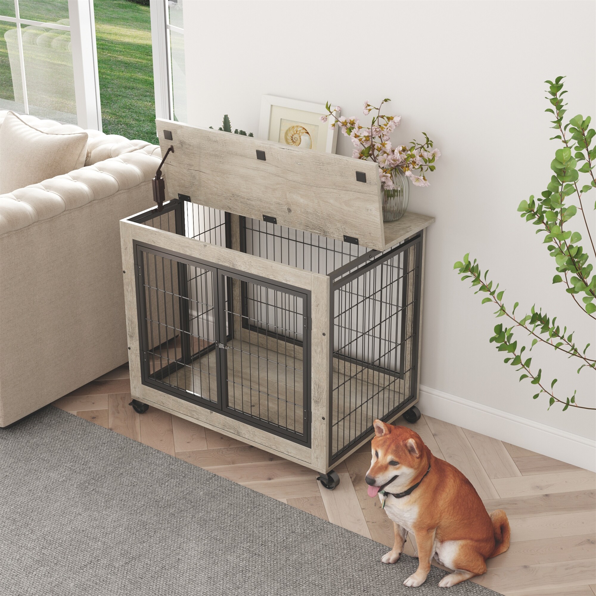 Dog hot sale cage gate