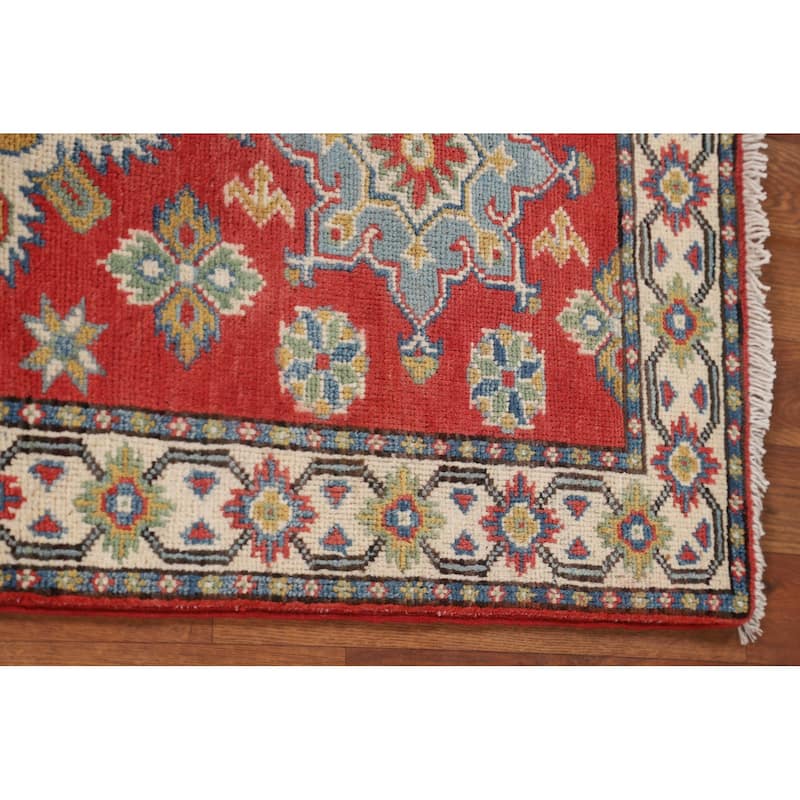 Kazak Oriental Runner Rug Hand-Knotted Wool Carpet - 2'2" x 6'0"