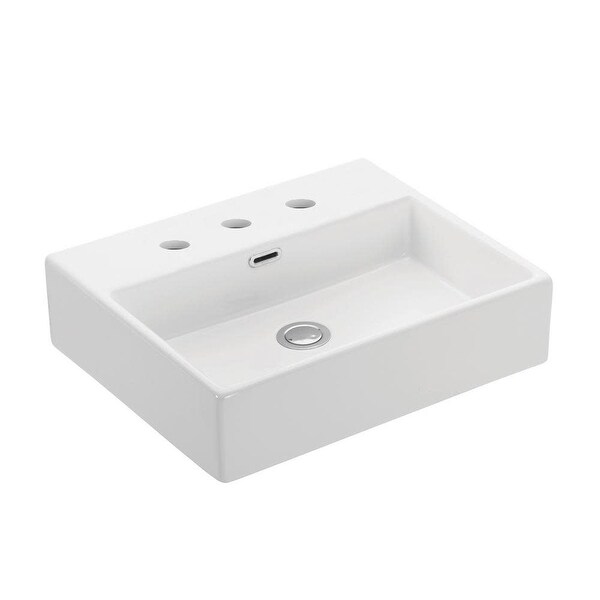 WS Bath Collections Quattro 50.03 Quattro 19-1/2" Wall Mounted/Vessel - White
