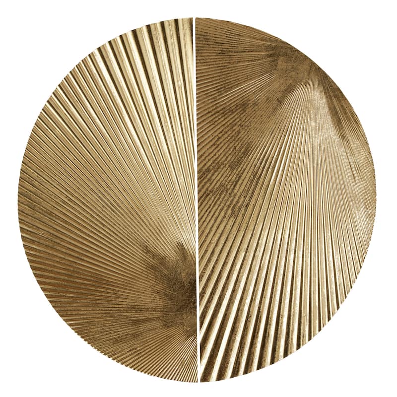 Madison Park Radiant Half-moon 2-piece Metal Wall Decor Set - Gold