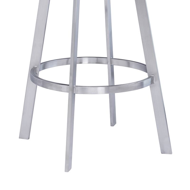 Saturn Modern Swivel Bar Stool, Upholstered Counter Chair with Metal Frame