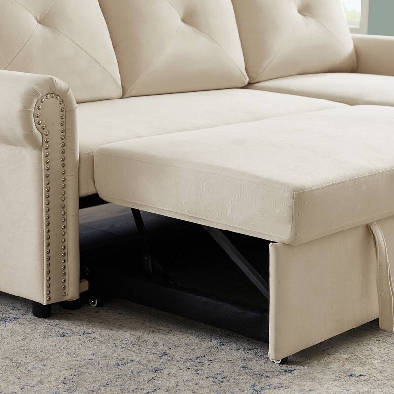 83" L-Shape Sectional Sofa with Storage Chaise
