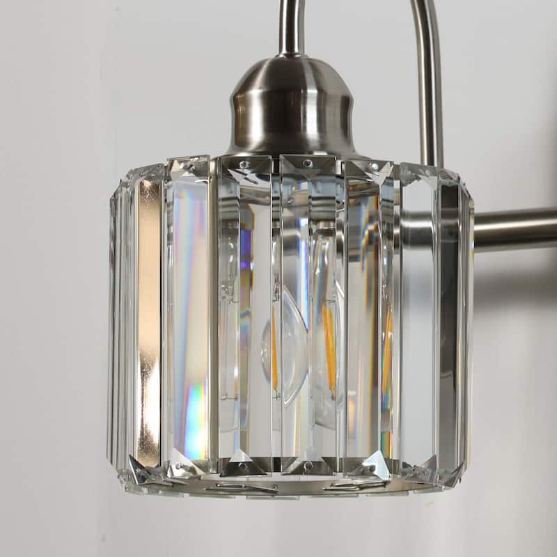 ExBrite Modern Rose Gold 1/2/3/4/5-light Bathroom Dimmable Crystal Vanity Lights Wall Sconces