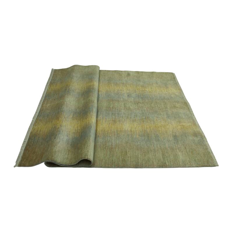 Kazak Bret Grey/Gold Rug - 5'10" x 8'10"