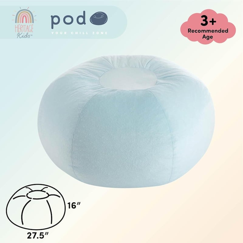 Heritage Kids Pod Round Back Kids Bean Bag Chair
