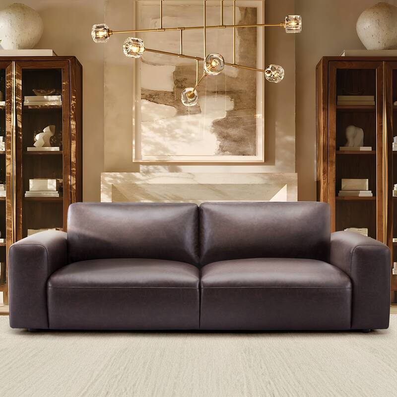 Oversized 3-Seater Sofa-Extra Deep Seats Wide Arms for Living Room, Apartment