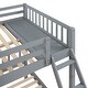 preview thumbnail 19 of 18, Full Over Twin & Twin Triple Bunk Bed with Drawers and Guardrails for Space-Saving and Versatile Family Use