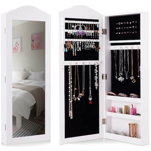 White Armoires Wardrobe Closets Online At Our Best Gymax Wall Mounted Mirrored Jewelry Cabinet Armoire Storage Organizer Christmas White