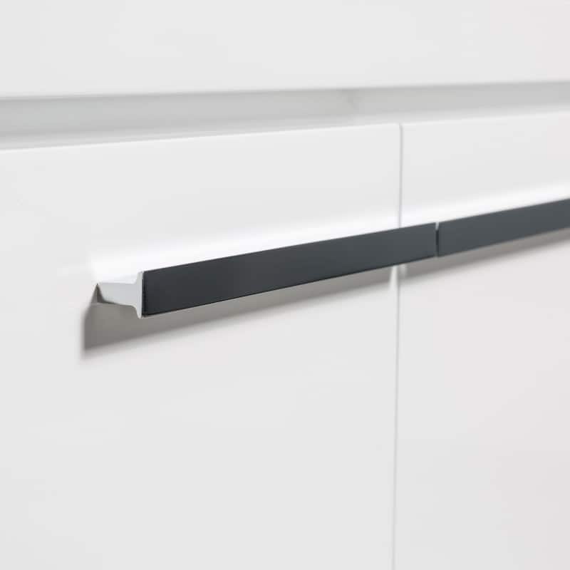 Freestanding Bathroom Vanity Set in HG-White with Integrated Solid Surface Sink