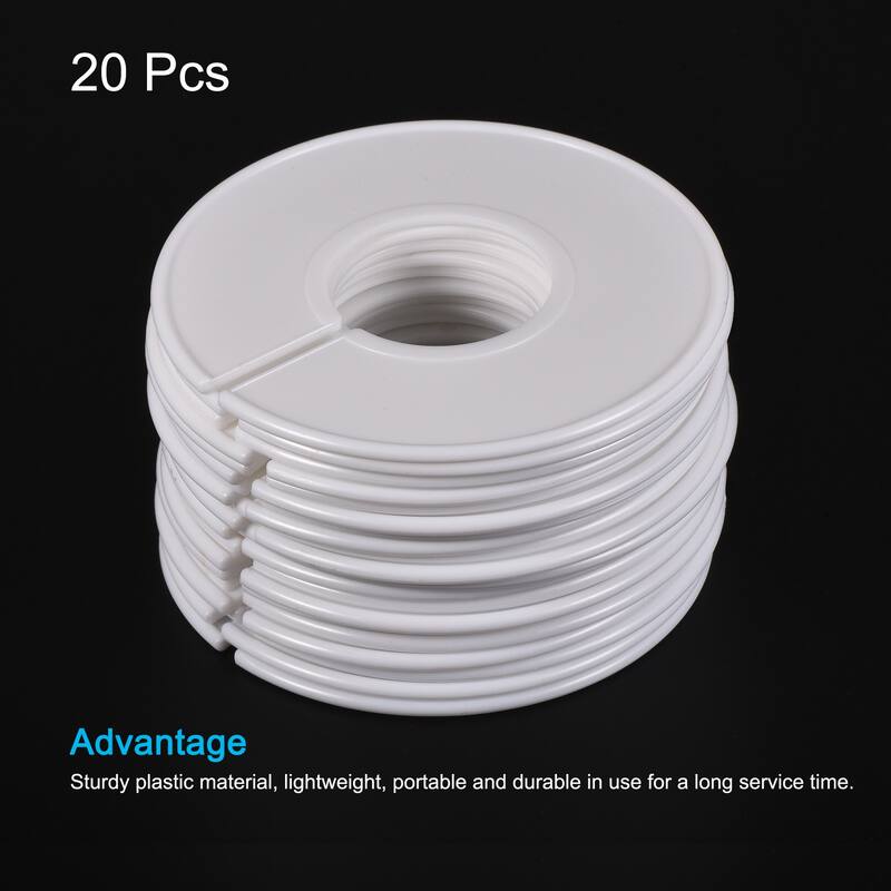 20 Pcs Clothes Dividers Blank Wardrobe Size Separator with Marker Pen - White