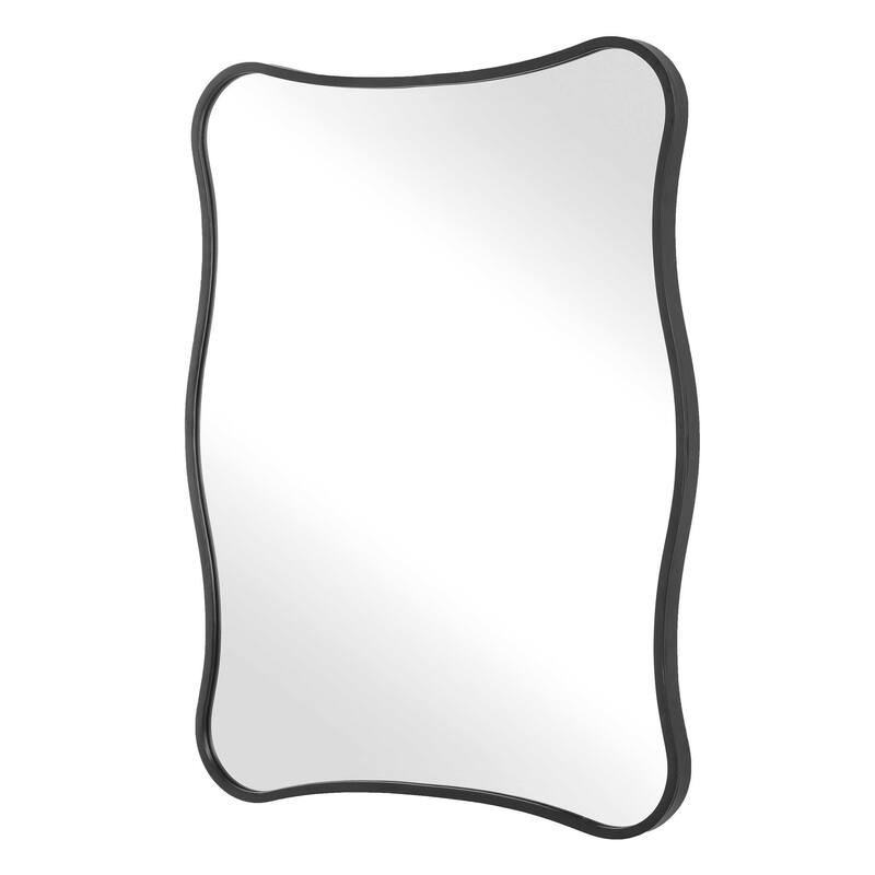 Uttermost Pavia Black Vanity Mirror - 27.50" W x 36.25" H x 1.50" D