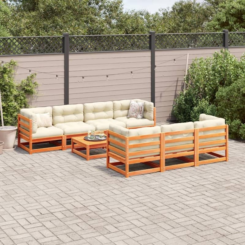 vidaXL Patio Sofa Set Solid pine wood Large Modular