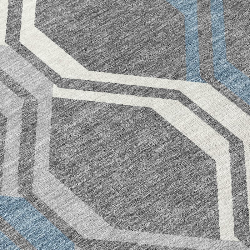 Machine Washable Indoor/ Outdoor Contemporary Dimensions Chantille Rug
