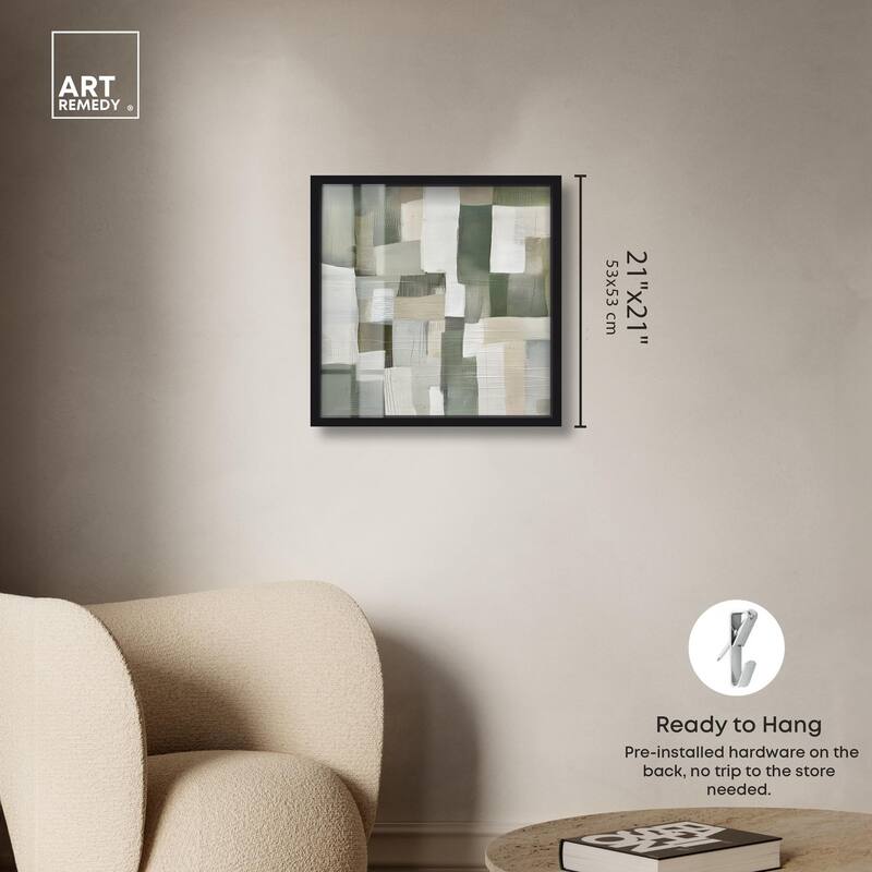 Pale Jade Green I Shadowbox by Art Remedy