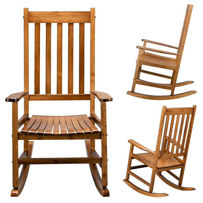 Outdoor Simple Style Wooden Rocking Chair