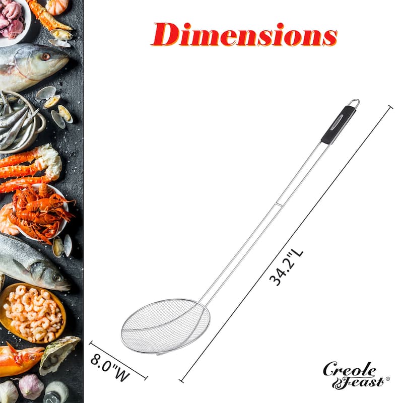Creole Feast SKM3602 36-Inch Stainless Steel Strainer