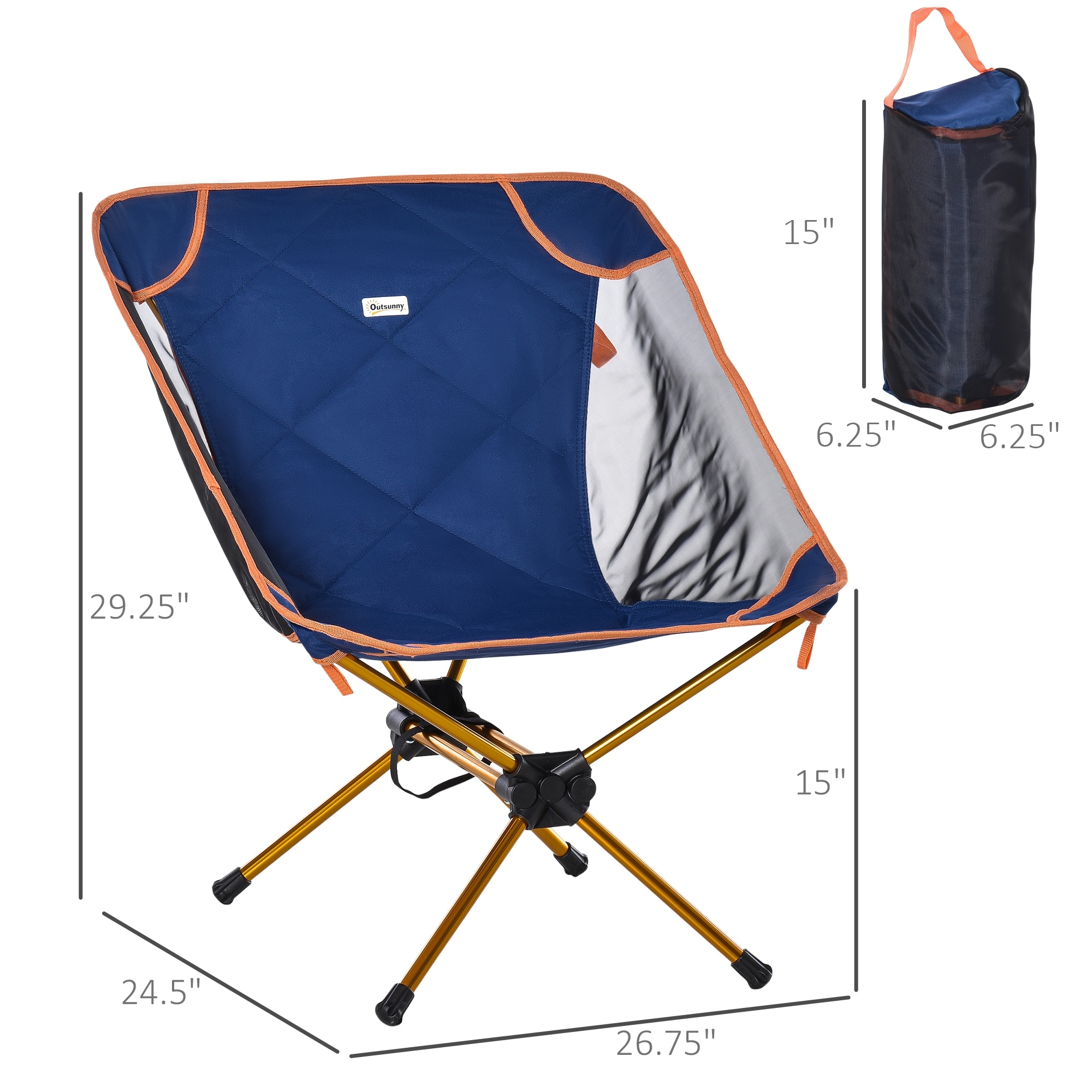 Collapsible backpacking outlet chair