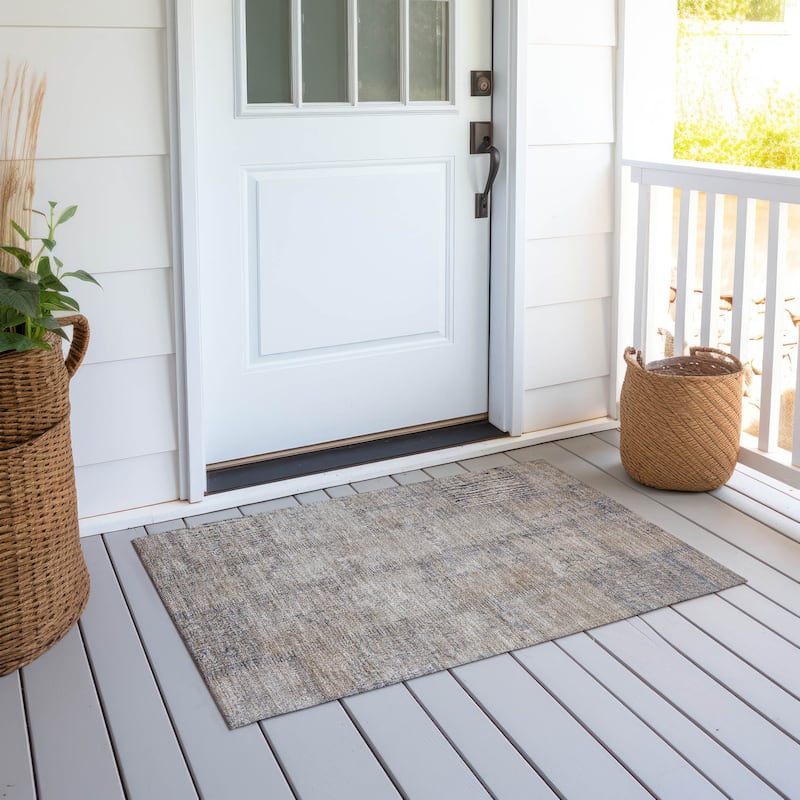 Machine Washable Indoor/ Outdoor Chantille Boho Traditional Rug