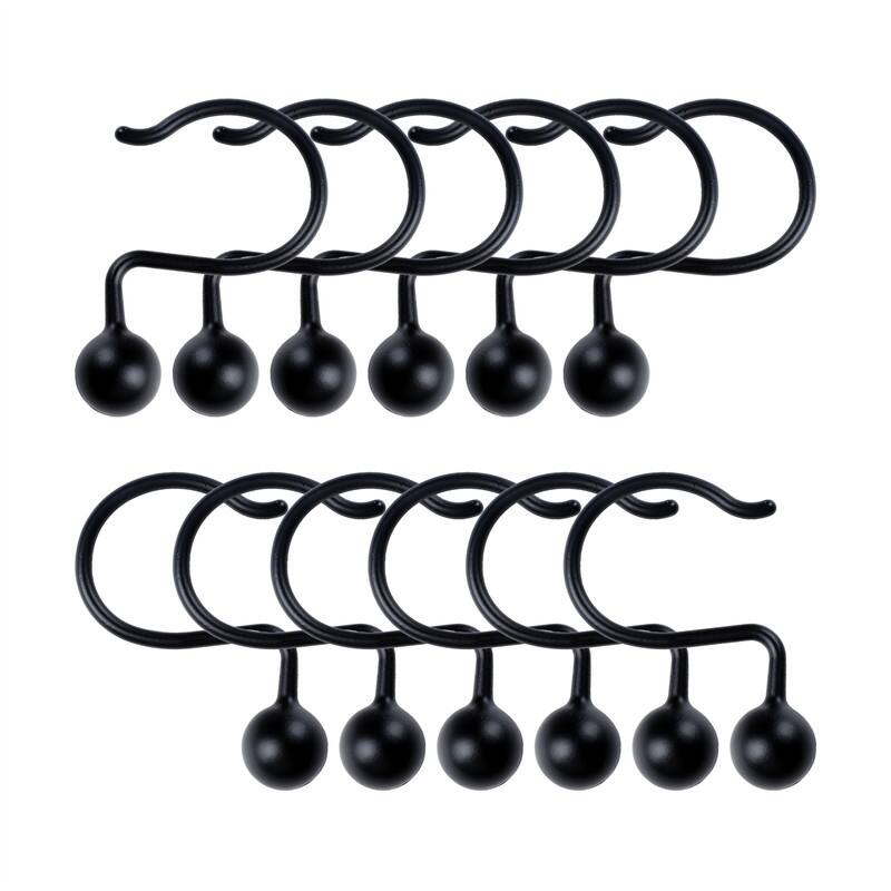 Utopia Alley Shower Hooks - Rust Resistant Shower Curtain Hooks for Shower Curtain or Liner - Set of 12
