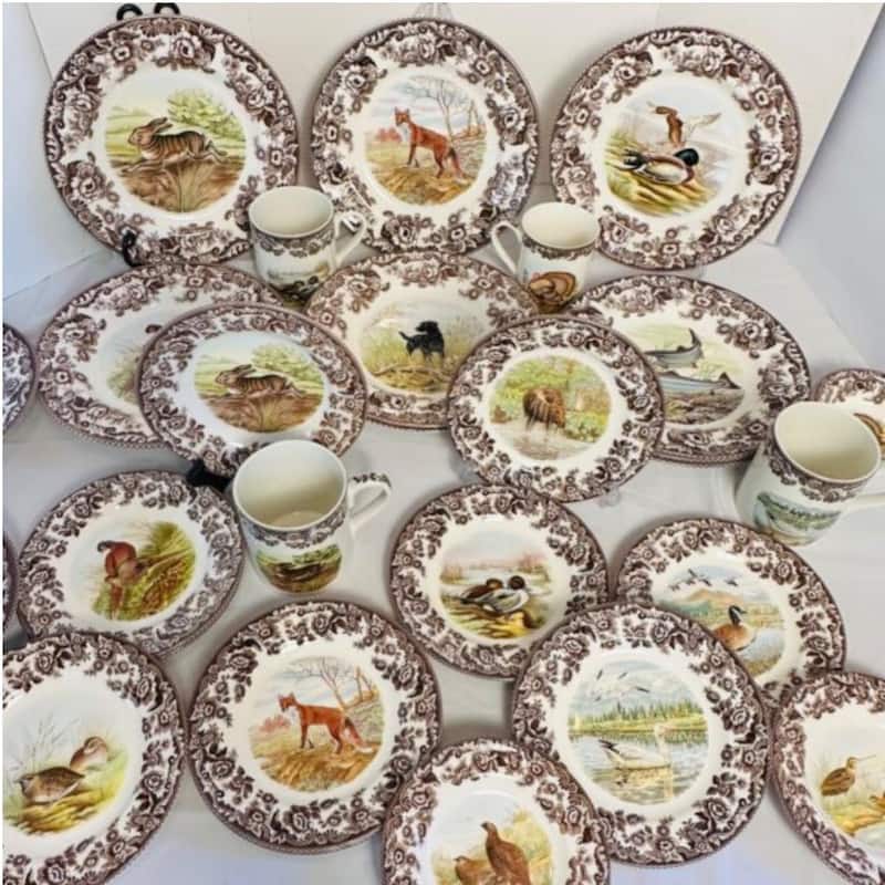 Spode Woodland Fish Motif 8 Plate