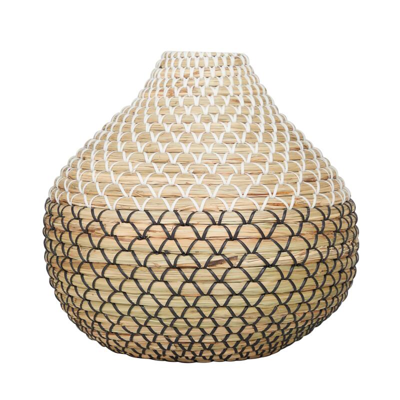 Brown Seagrass Handmade Woven Decorative Vase