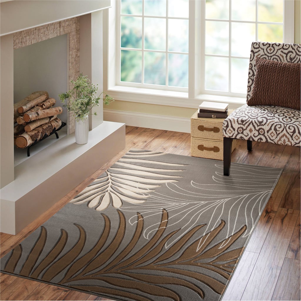Glamour Dark Brown/Black Polypropylene Area Rug