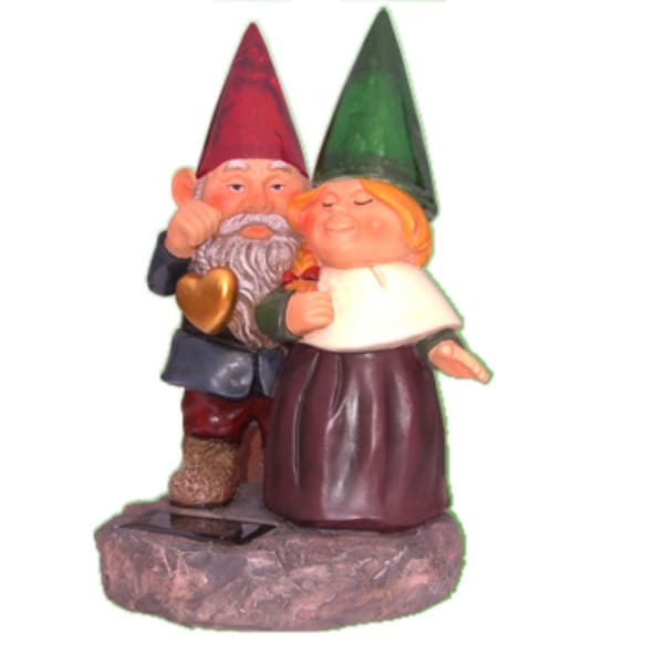 Gnomes holding hearts and flower Solar Light