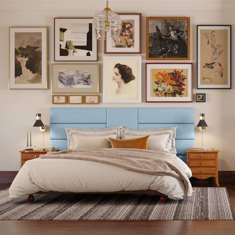 Jaxx Panelist Modern Padded Headboard in Premium Vegan Leather - Set of 4 Panels