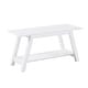 preview thumbnail 8 of 13, Roundhill Furniture Elyz Solid Wood Bench with Shelf, White