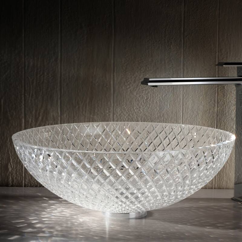 WS Bath Collections Crystal Rosa SC160 Crystal 16-7/8" Circular Glass