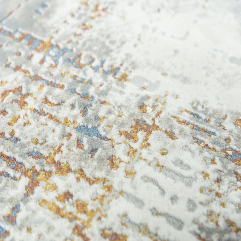 Alora Decor Opal Ivory and Grey Multi-colored Abstract Rug