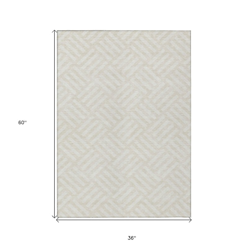 HomeRoots Geometric Transitional Rectangle Outdoor Rug
