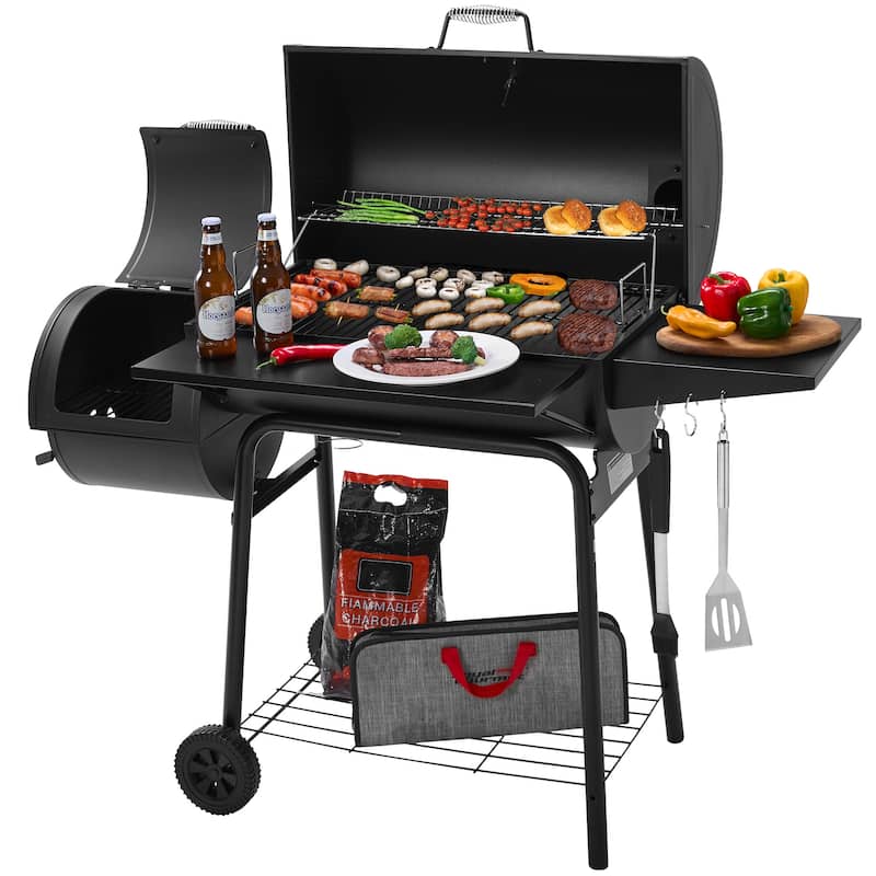 Royal Gourmet CC1830S Charcoal Grill with Offset Smoker,Black