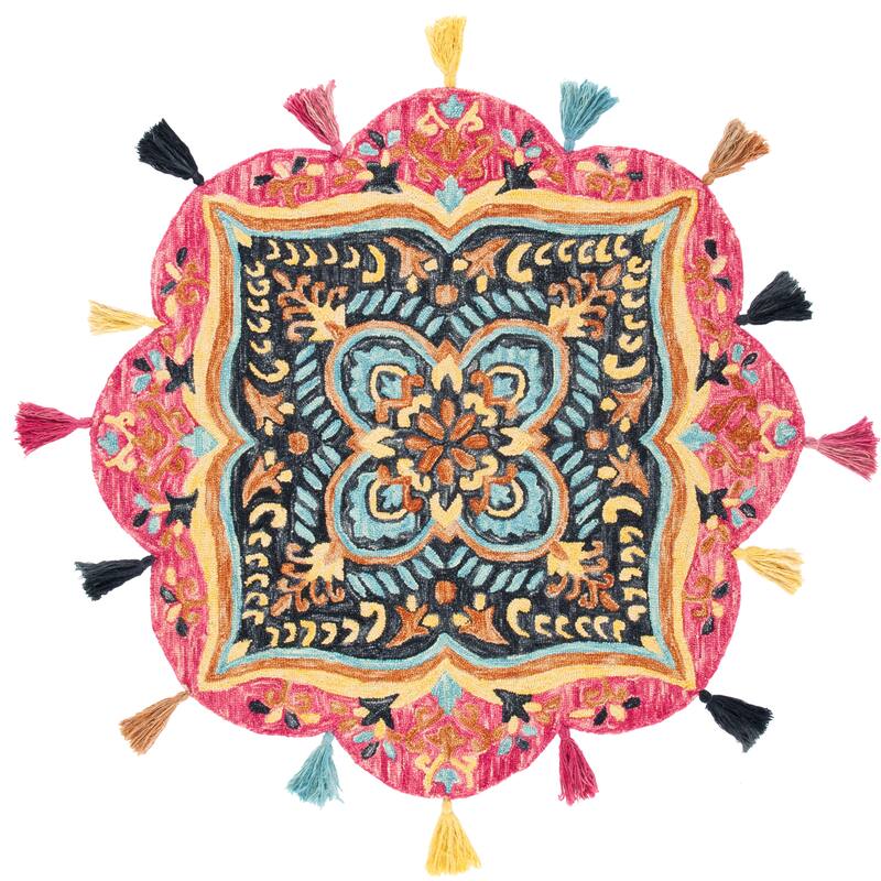 SAFAVIEH Handmade Novelty Jaliyah Boho Tassel Wool Rug