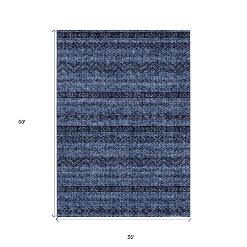 HomeRoots Southwestern Transitional Rectangle Outdoor Rug