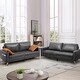 preview thumbnail 31 of 42, AECOJOY 79" Faux Leather Couch for Living Room, Loveseat Small Sofa, Indoor Modern Sofa for Apartment Office