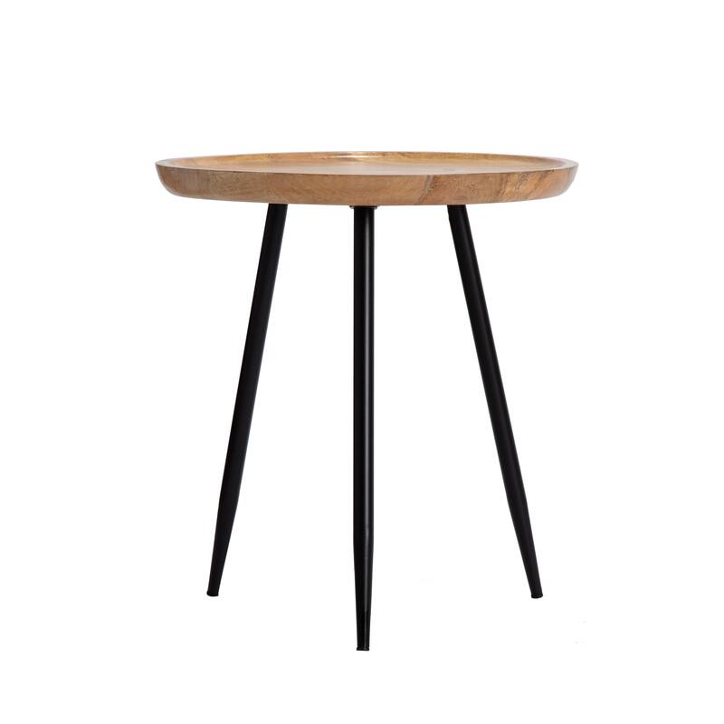 MH London Chervey Natural Mango Wood Living Room Side Table
