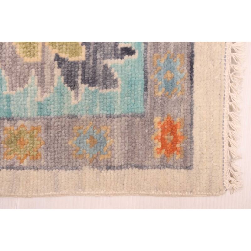 ECARPETGALLERY Hand-knotted Modern Oushak Ivory Wool Rug - 10'2 x 13'10