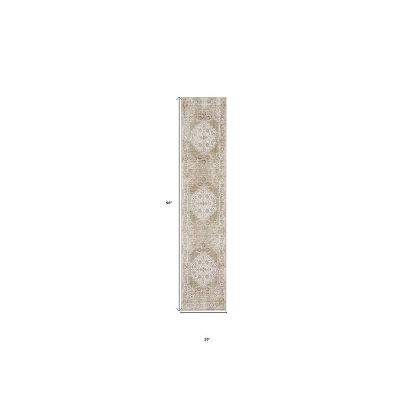 Sedu Power Loomed Distressed Area Rug By HomeRoots - 96' X '26' X '0.25